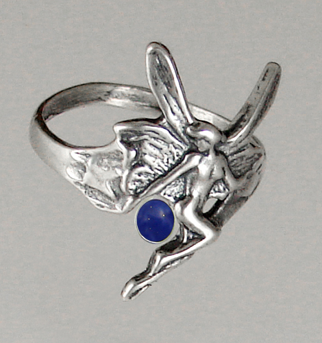 Sterling Silver Fairy Ring With Lapis Lazuli Size 9 Sterling Silver Fairy Ring With Lapis Lazuli Size 9
